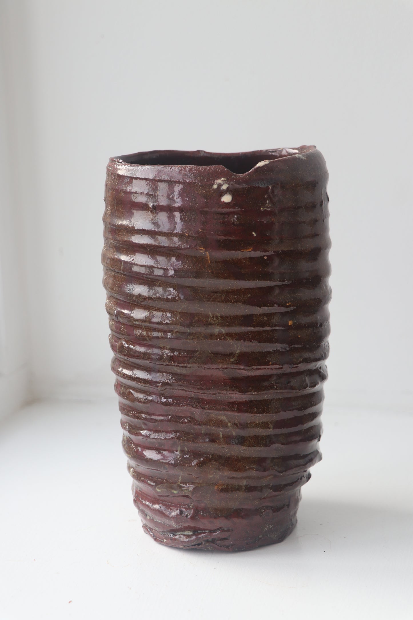 Ridged vase
